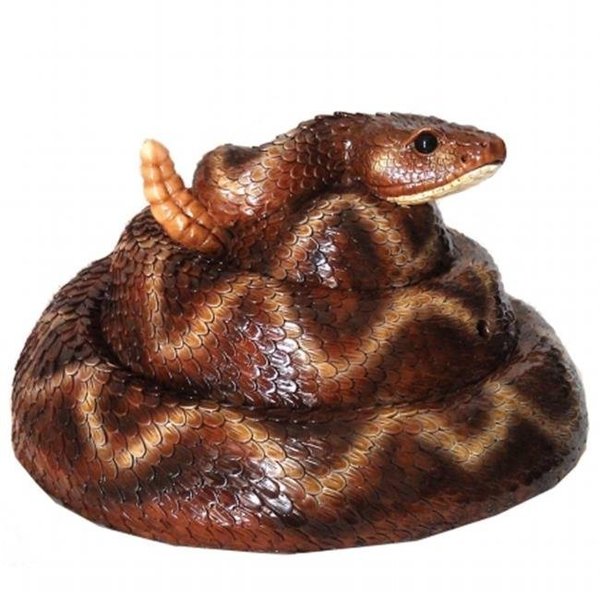 Michael Carr Designs Michael Carr Designs MCD80073 Rattler Snake Resin Statue With Motion Activated Rattler Sound MCD80073